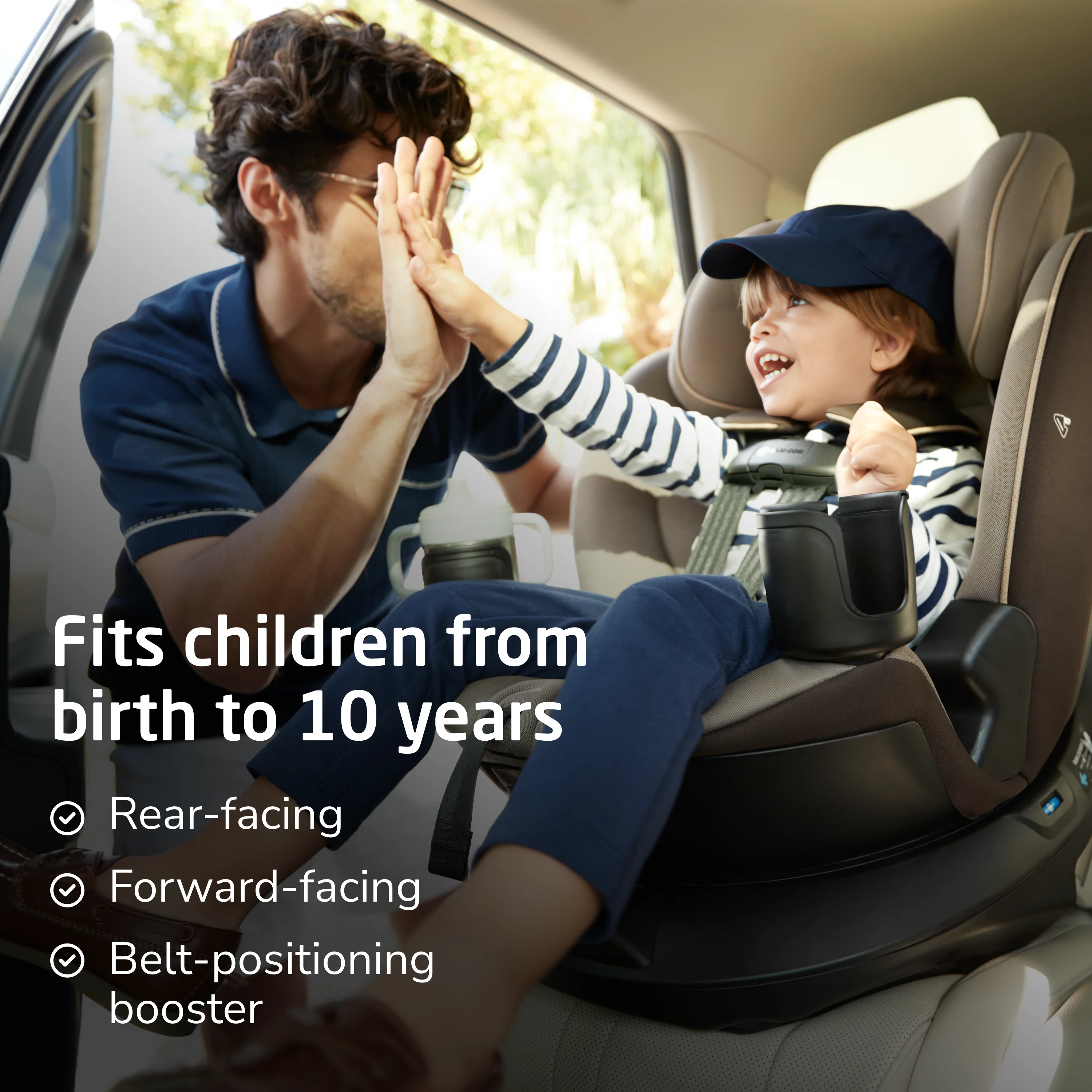 Andi 360° Rotating All-in-One Convertible Car Seat - Image 5