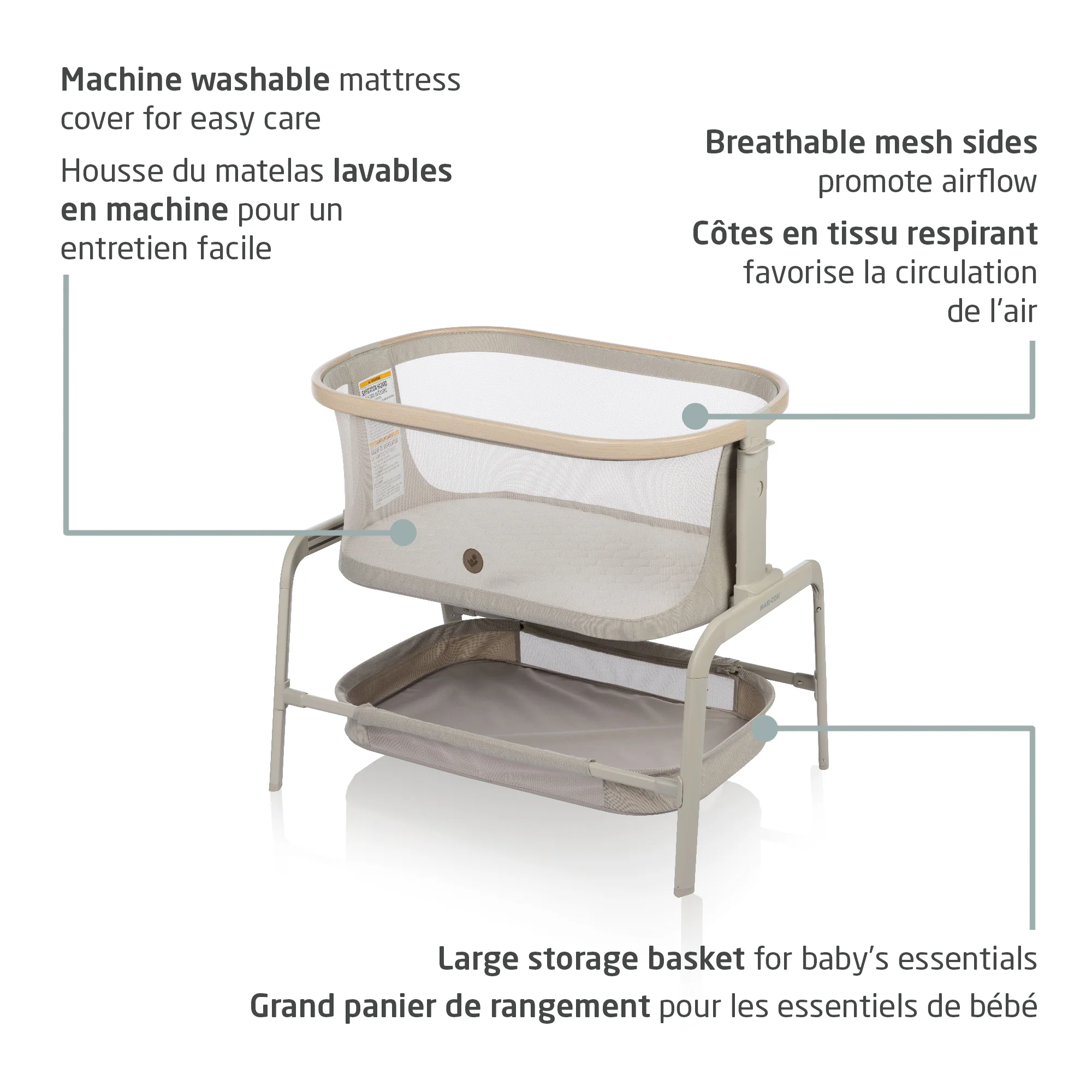 Iora Bedside Bassinet Sleep Approved - Image 5