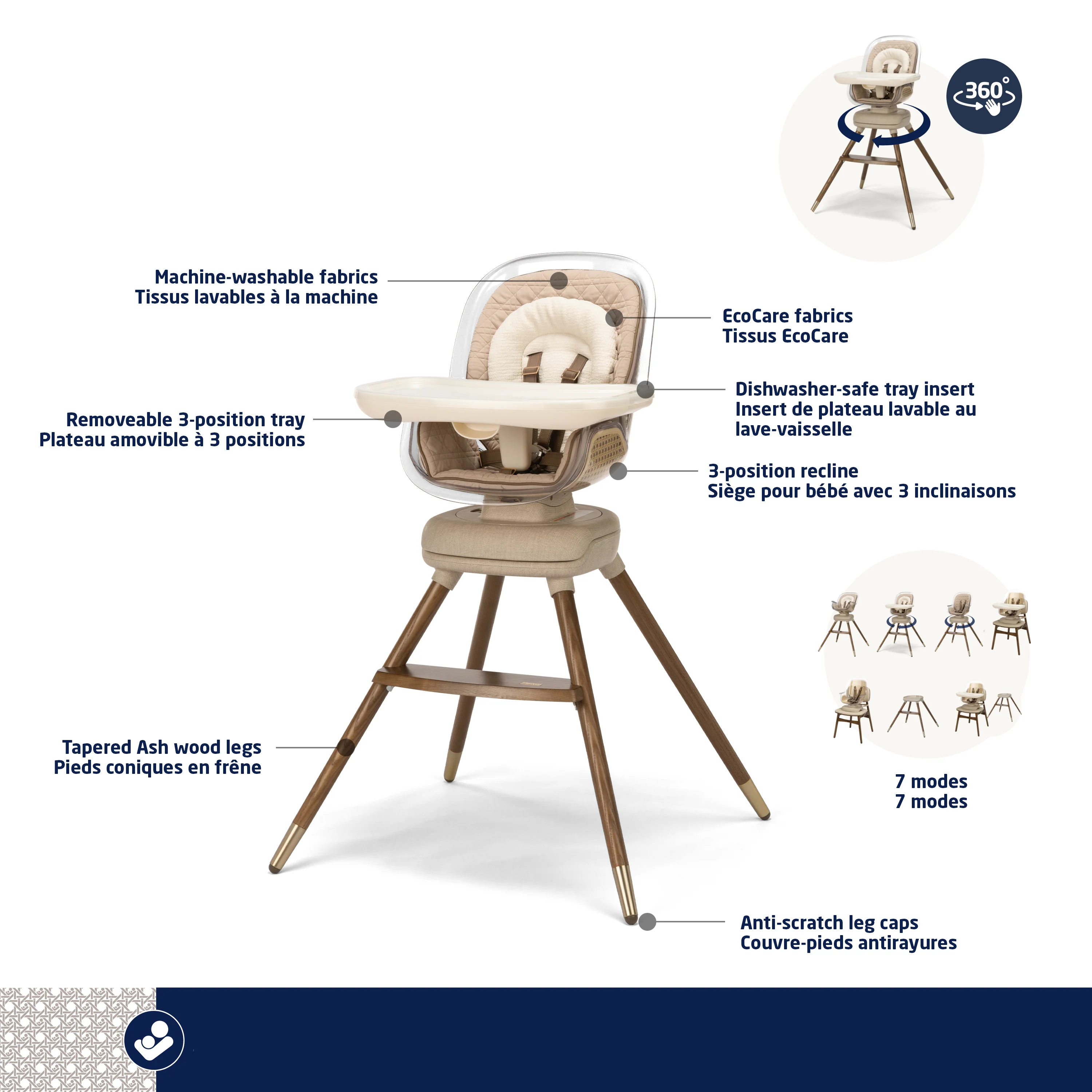 Kiskadee 360 Rotating High Chair - Image 10