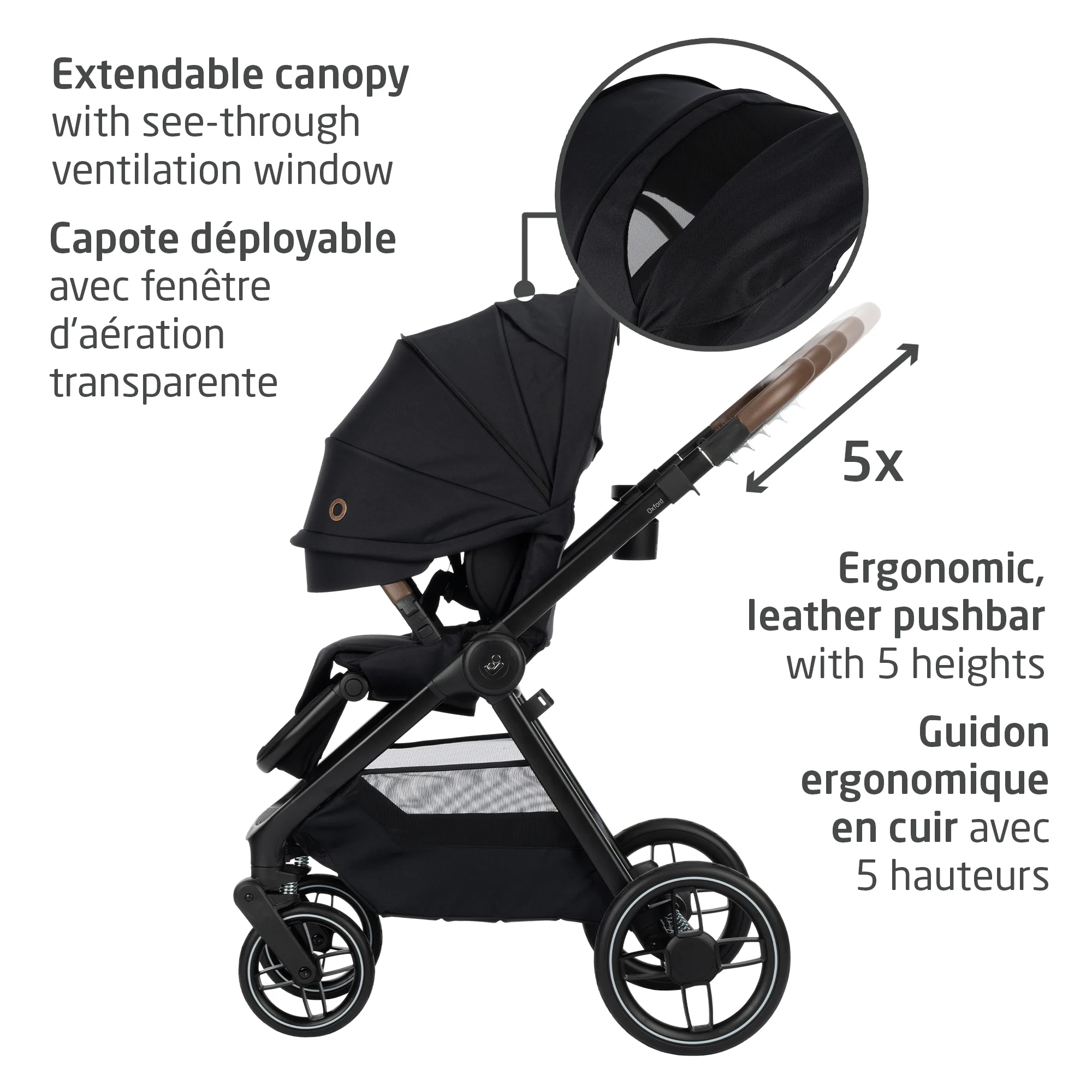 Oxford Stroller & Mico Luxe+ Travel System - Image 6