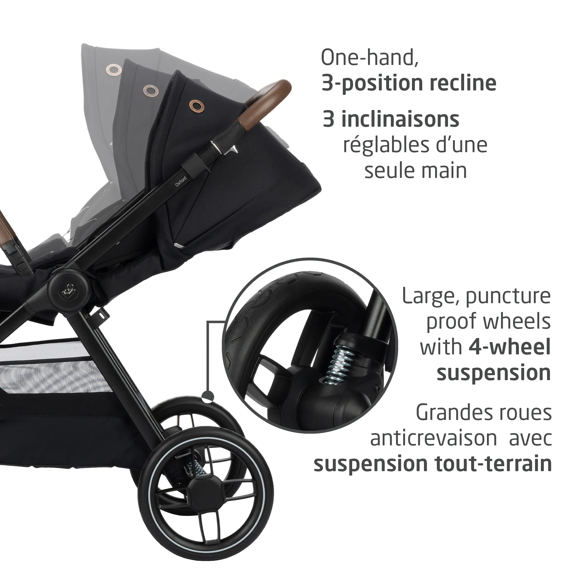 Oxford Stroller & Mico Luxe+ Travel System - Image 7