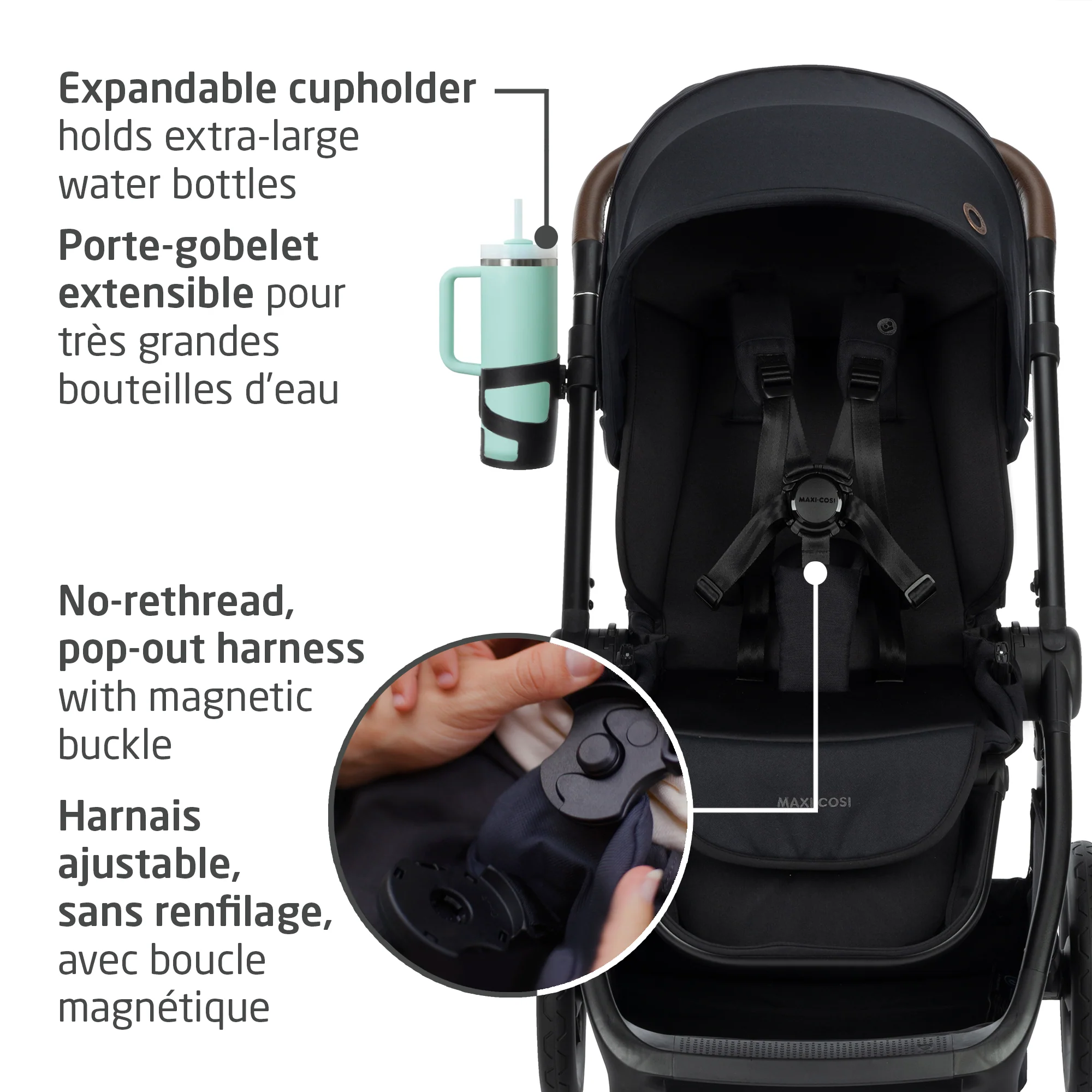 Oxford Stroller & Mico Luxe+ Travel System - Image 8