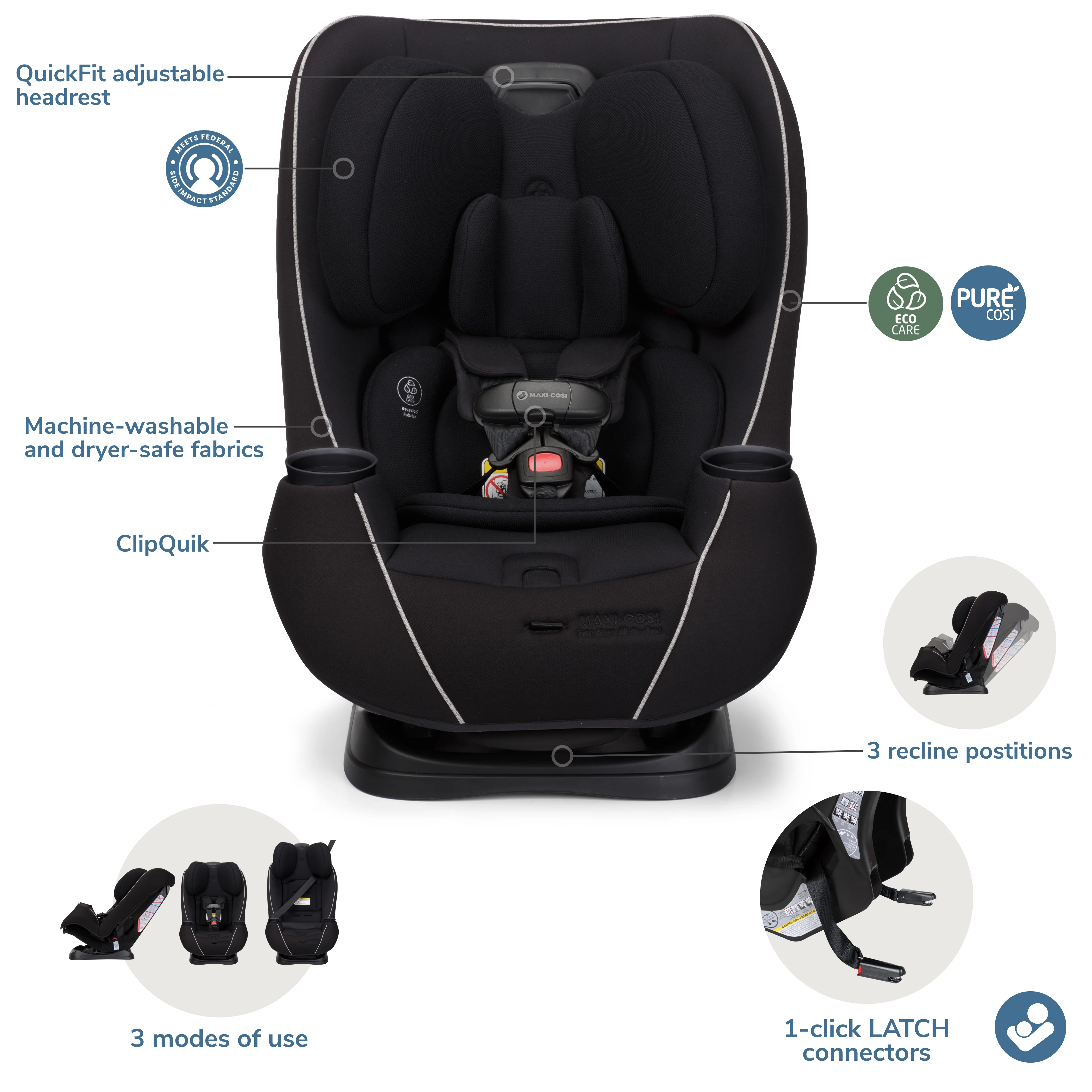 Pria™ Max All-in-One Convertible Car Seat - Image 7