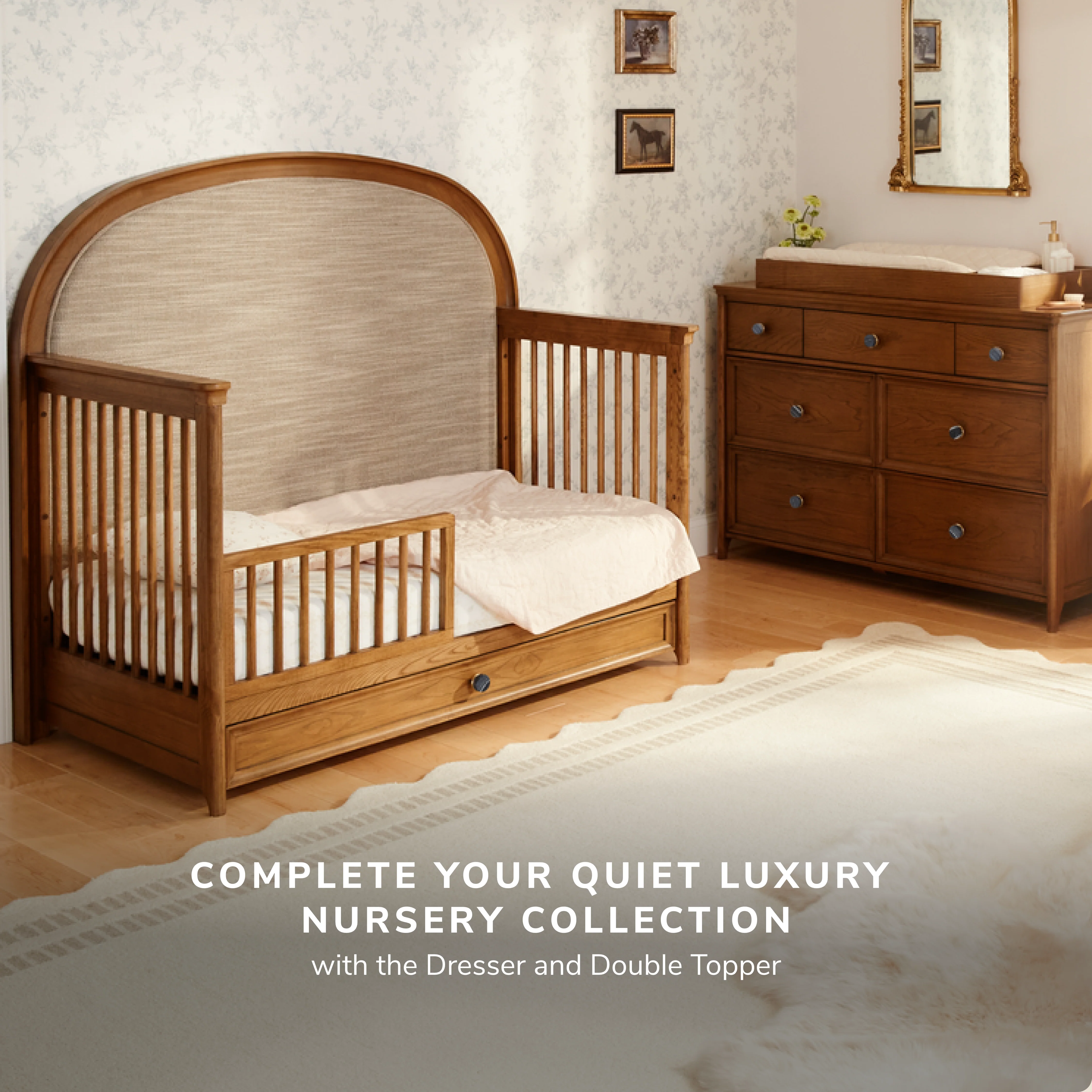 Quiet Luxury 6-in-1 Convertible Crib with Toddler Bed/Daybed Conversion Kit - Image 8