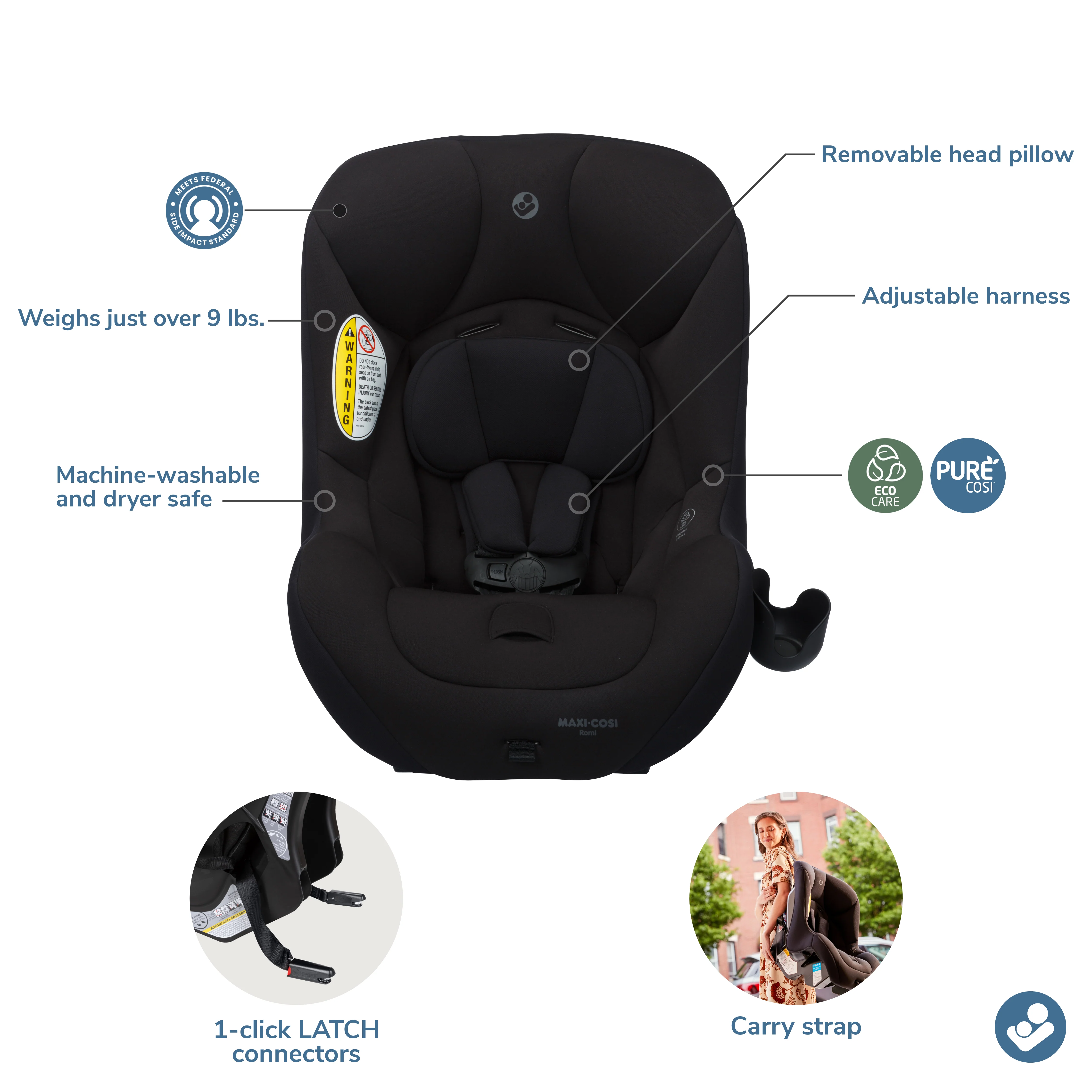 Romi 2-in-1 Convertible Car Seat - Image 8